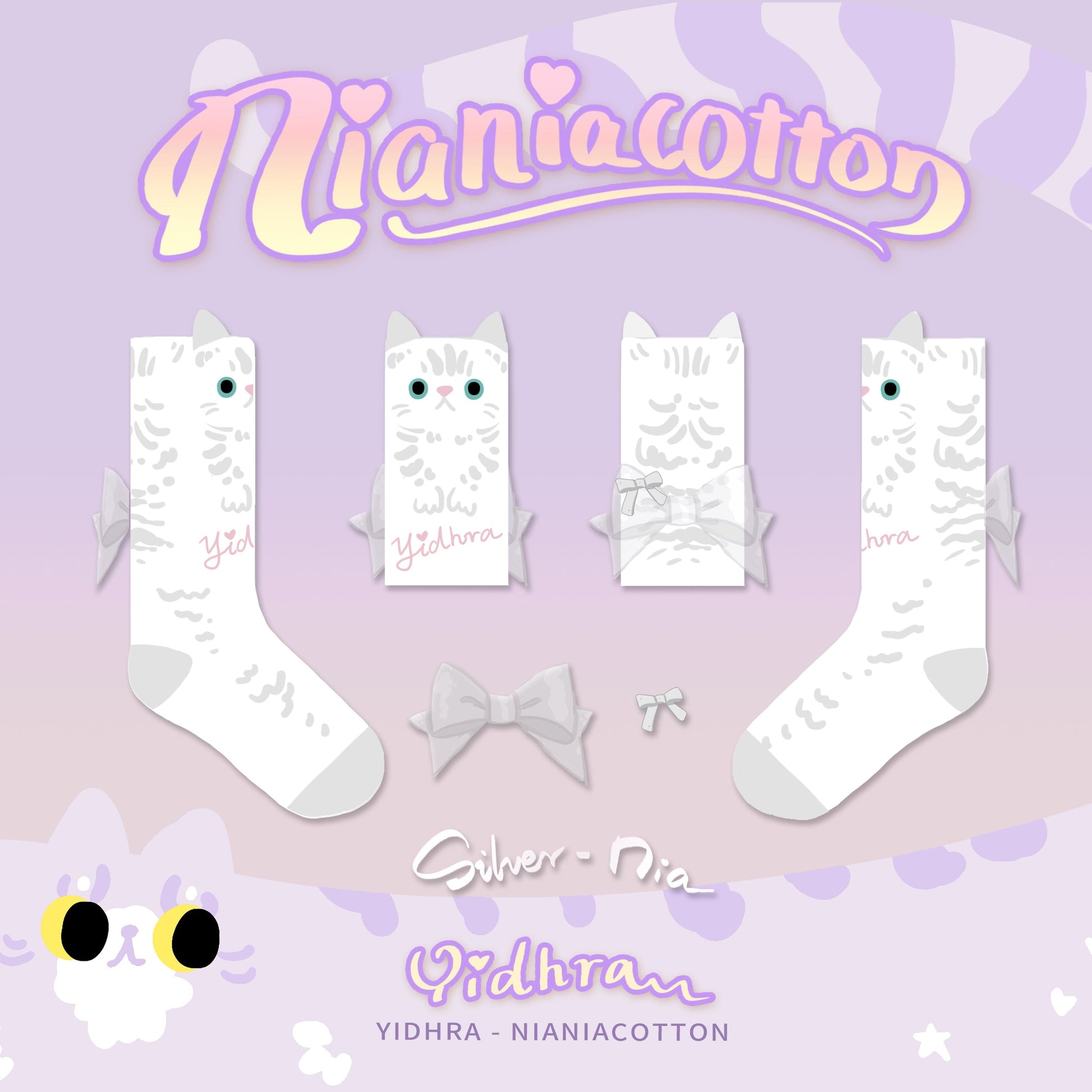 Yidhra - Cute Cat Cotton Lolita Socks