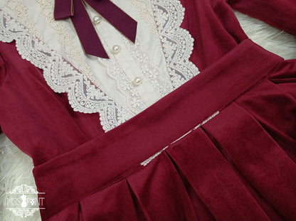 Miss Point - Customized Lolita Dress Vintage Elegant Velvet OP Dress