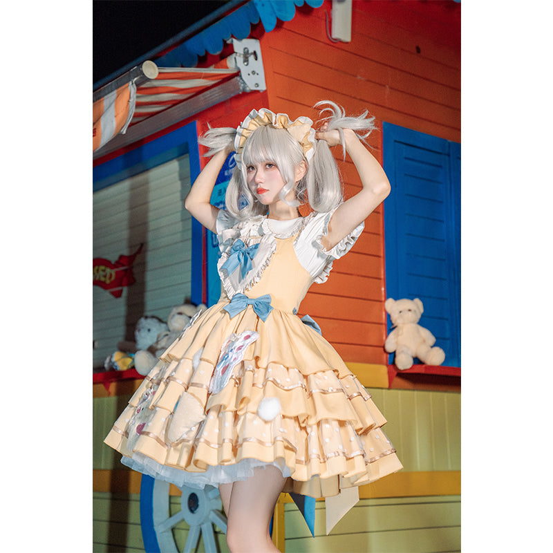 OCELOT - Bear Cheese - Sweet Lolita Jumper Dress Yellow Lolita JSK