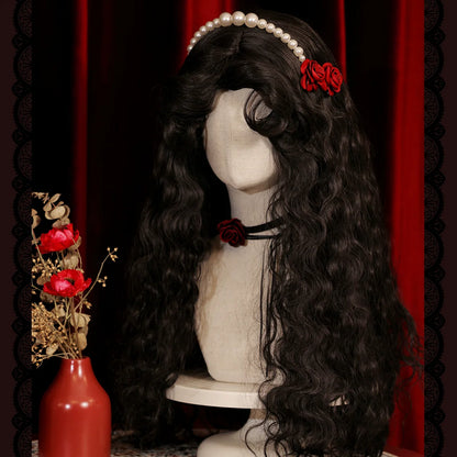 Mabuxi - Gypsy Rose - Black Retro Lolita Curly Wigs Fluffy Sheep Curl Wigs