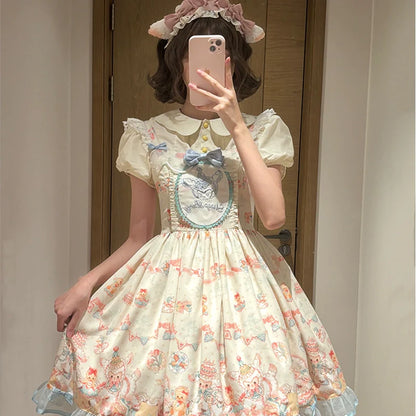NanShengGe - Sheep Party - Sweet Lolita Jumper Dress Print SK