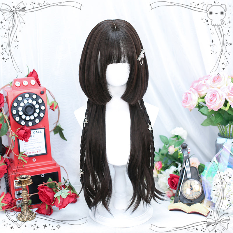 Dalao Home - Sweet  Lolita Hime Cut Long Curly Wig Multicolor