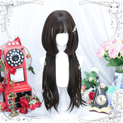 Dalao Home - Sweet  Lolita Hime Cut Long Curly Wig Multicolor