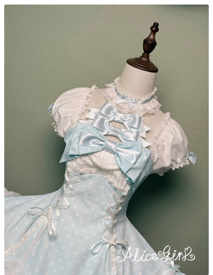 Alice Girl - Old School Polka Dots - Halter Neck Sweet Lolita OP Dress