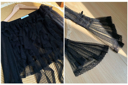 With PUJI - Letters and Poetry - Summer Classic Lolita Tulle Lace Bolero with Multi-Color