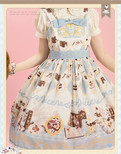 Sweet Dream Sheep - Alice Cat - Printed Kawaii Lolita Dress