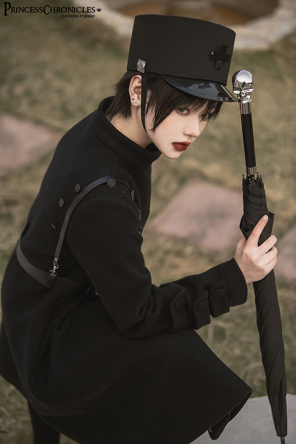 Princess Chronicles - Ouji Lolita Winter Black Long Coat