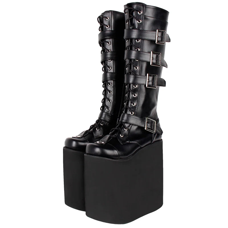Angelic imprint - Customized Gothic Lolita Shoes Punk Boots 20CM Platform