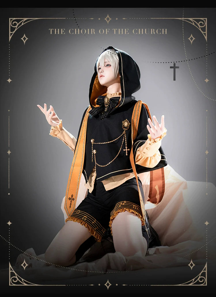 Forest Fluorescent Carps - The Choir of The Church 2.0 - Ouji Lolita Shorts Set in Two Styles