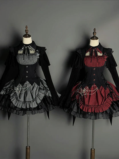 Alice Girl - Lolita Potion - Gothic Lolita Shirt Black Long Sleeves Lolita Blouse