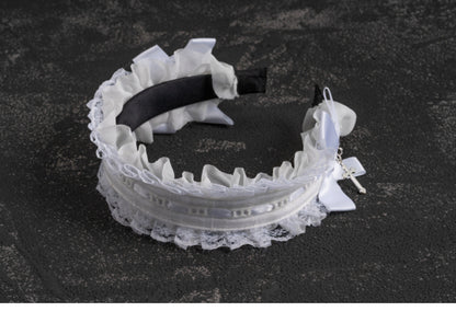 Strange Sugar - Gothic Lolita White Ruffle Hairband