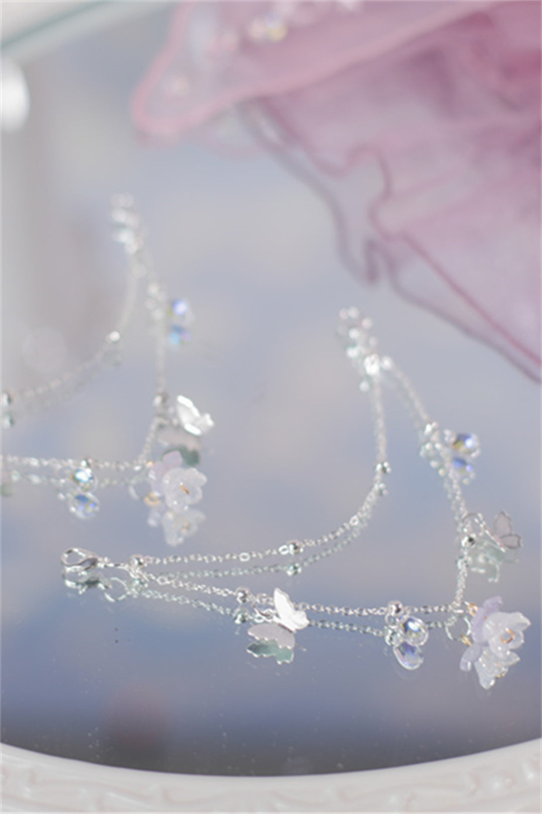 Sky Rabbit - Krystal Flower Wedding Style Shoe Chain