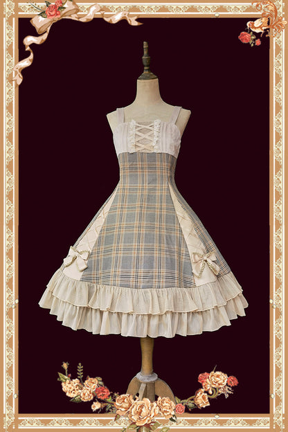Infanta - Memoirs of Backlight - Elegant Plaid Lolita JSK Dress