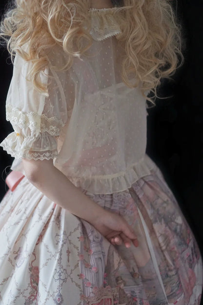 Moon River - Swan Lake Mirror - Pink Sweet Lolita Print JSK Dress