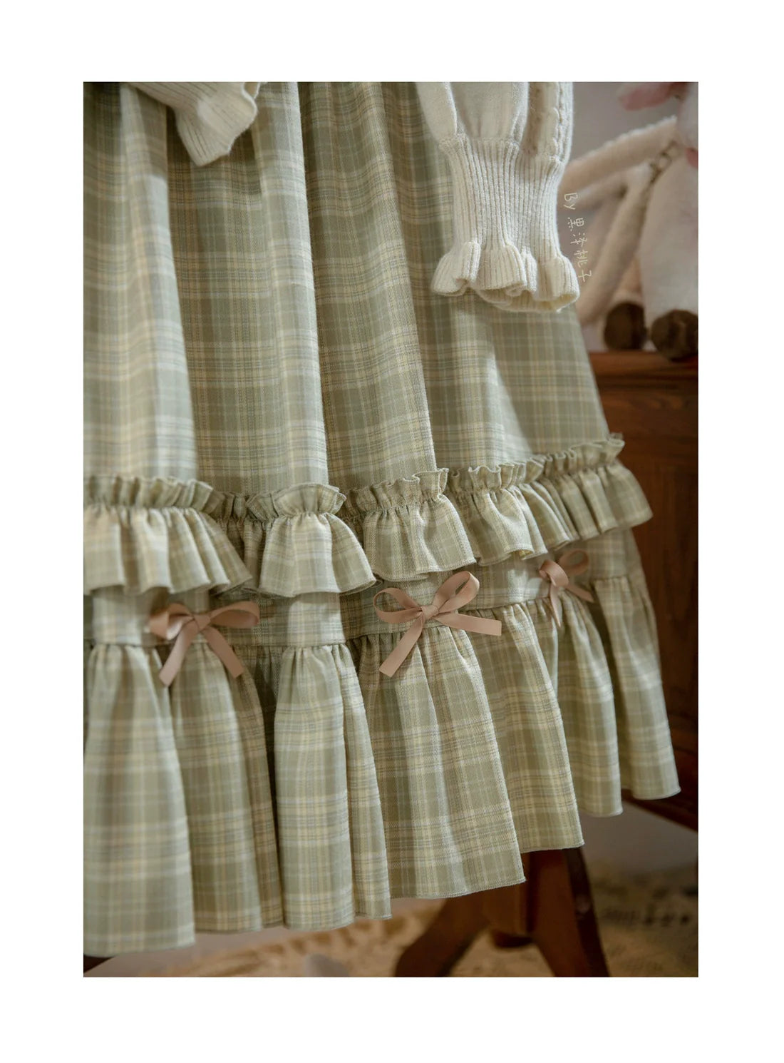 EESSILY - Green Fairy Tales - Classic Lolita Plaid JSK Plus Size Lolita Dress