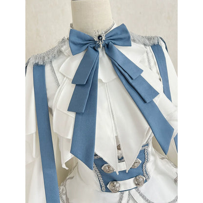 Designer's Gift - Luminous Cavalier - Military Lolita Skirt Set Long-Sleeved Shirt