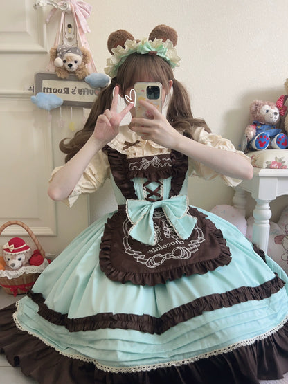 Sugar Girl - Sweet Layered Cake - Sweet Lolita JSK with Detachable Apron