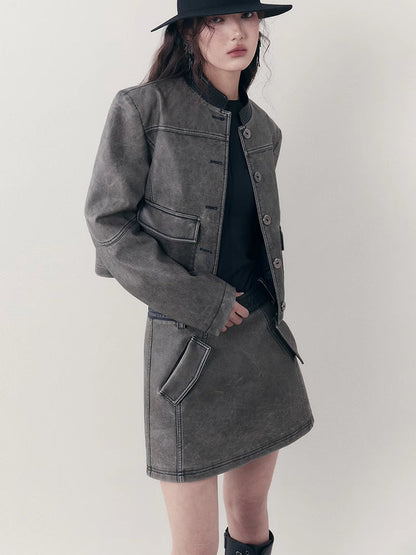 Retro jacket and A-line skirt【s0000007252】