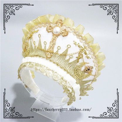 Fox Cherry - Gorgeous Lolita Palace Retro Golden Tudor Headdress