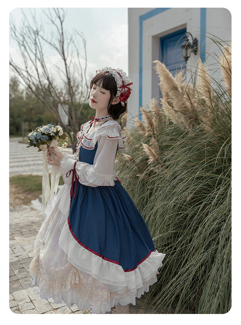 With Puji・朶now White - Lolita Flounce Hemline OP Dress