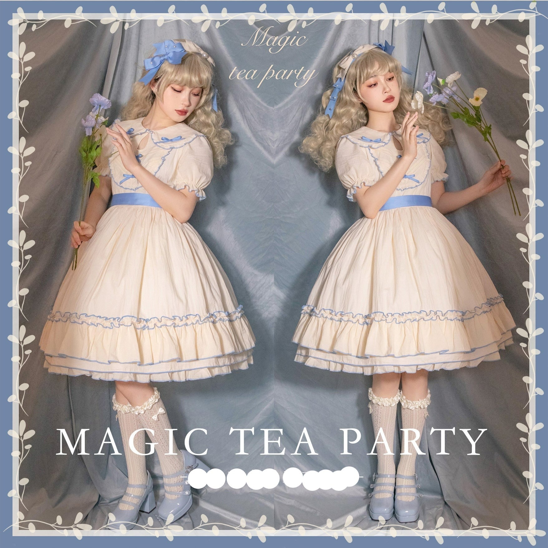 Magic Tea Party - Lena's Garland - Solid Color Lolita OP