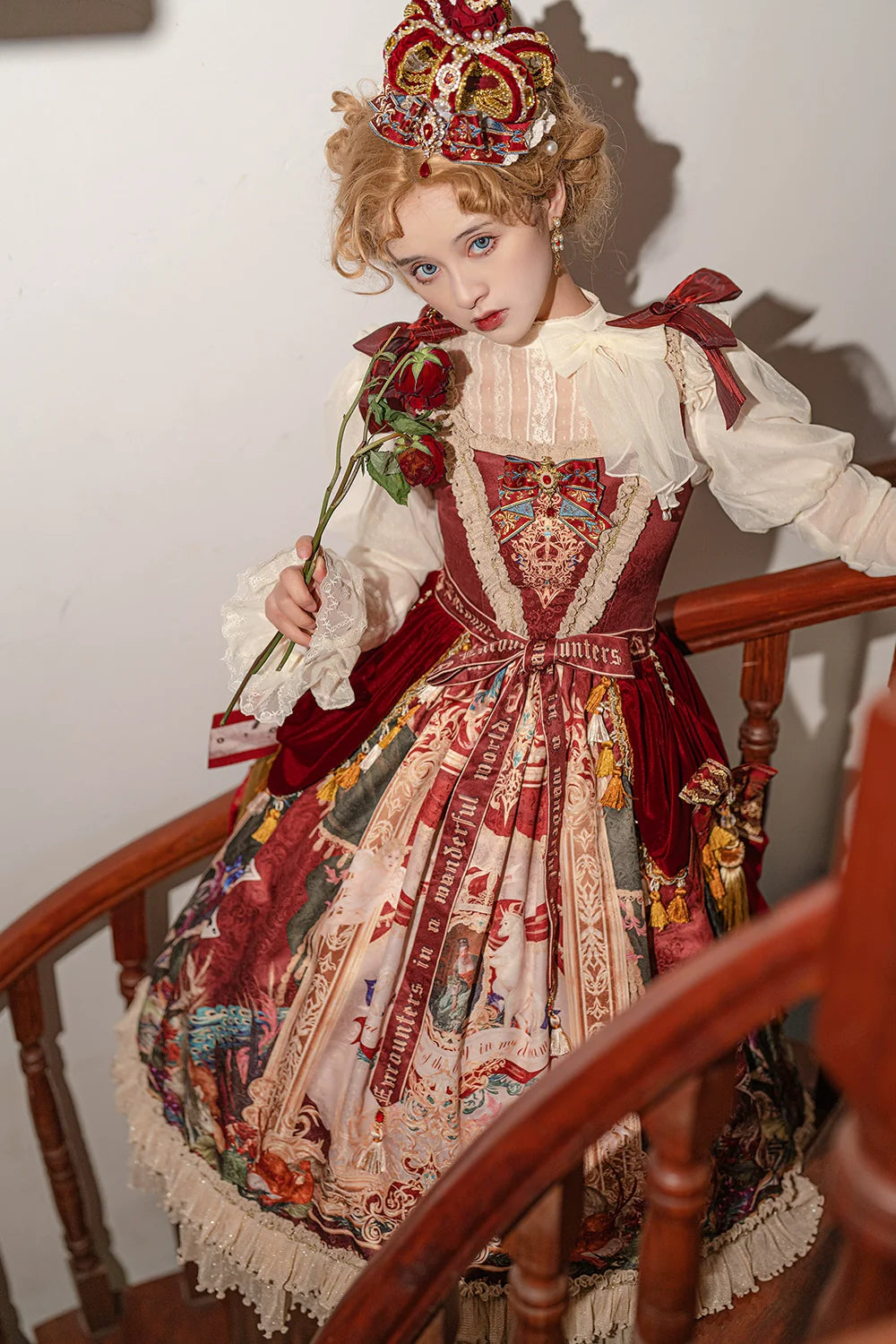 Miss Point - Kaleidoscope - Classical Lolita Shirt Dot Gauze Detachable Puff Sleeve Blouse Customized