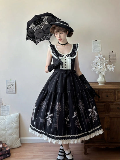 Uncle's Workshop - Secret Key - Classic Lolita Dress Suit, Key Print