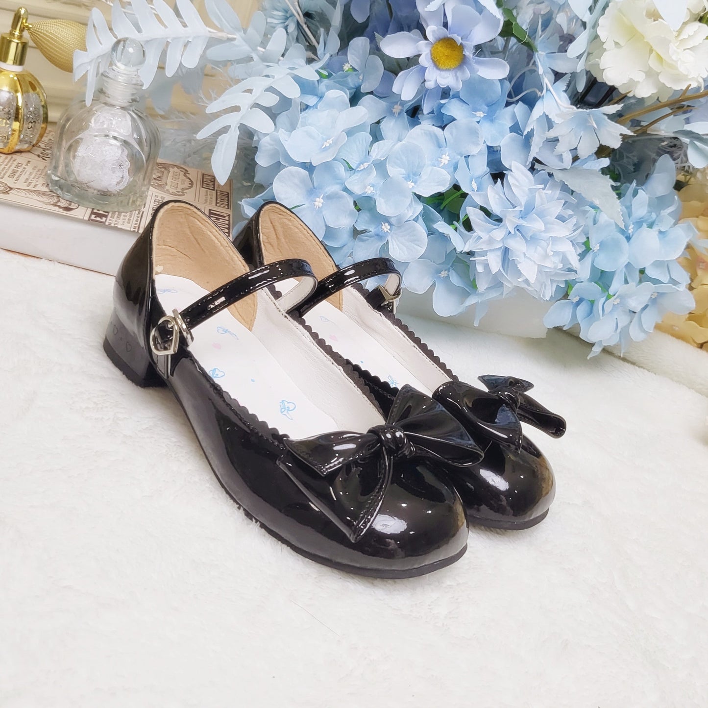 Sosic - Kawaii Lolita Bow Falt Shoes