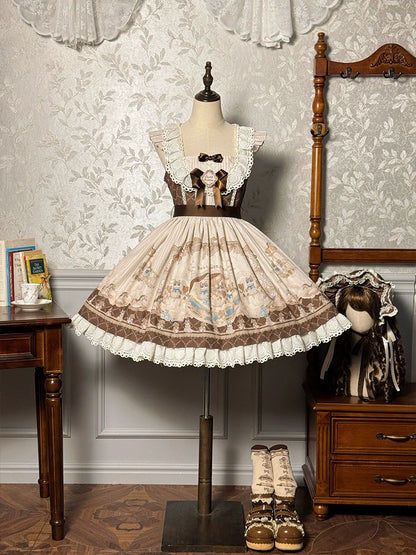 Alice Girl - Sea Salt Fairytale - Sweet Lolita JSK Doll-like Lolita Printed Dress