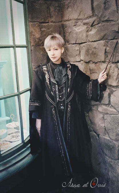 Arca et Ovis - Magic Academy G - Ouji Lolita Overcoat Embroidered Gothic Prince Long Coat