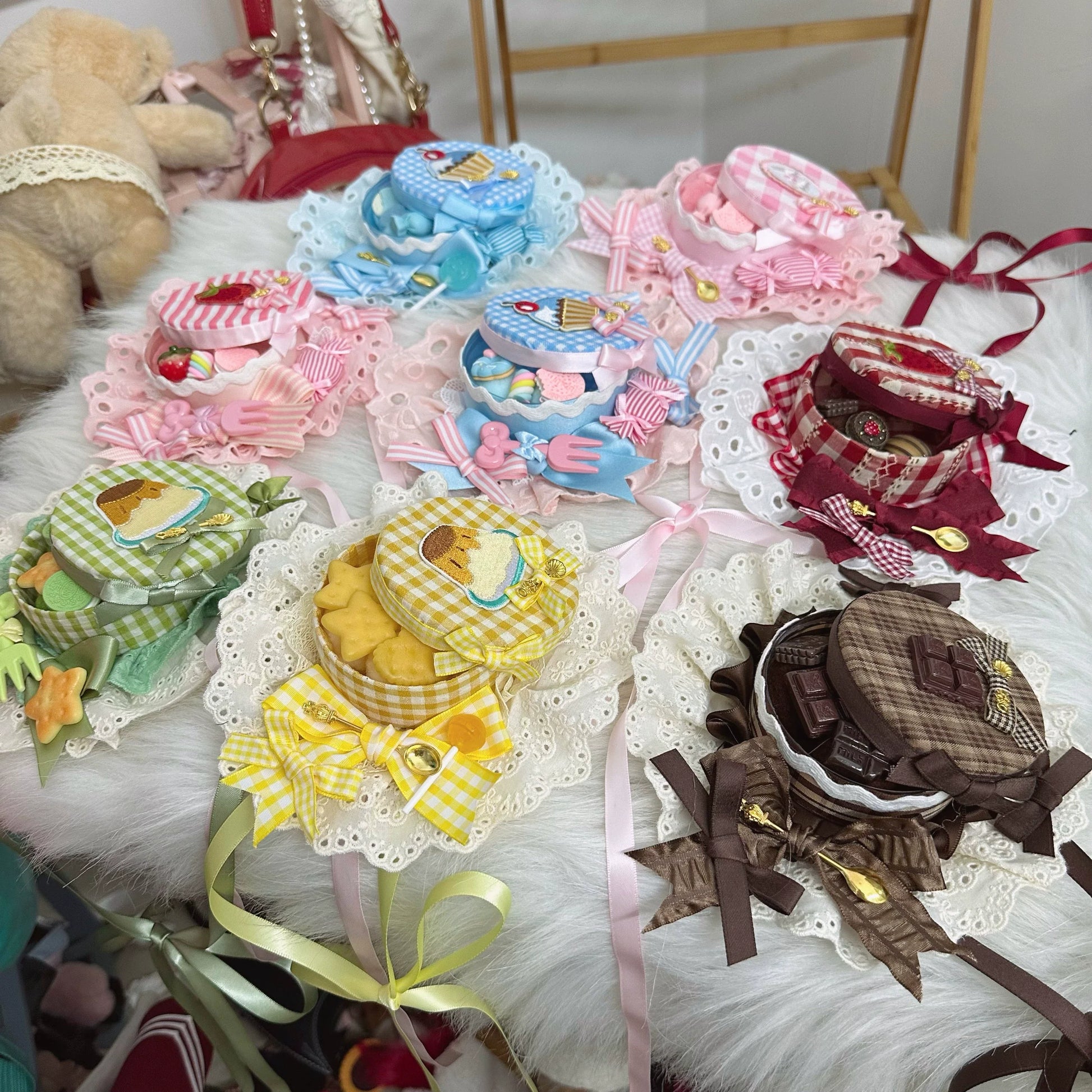 Chestnut Lolita - Sweet Lolita Candy Box Hat Handmade Lolita Top Hat