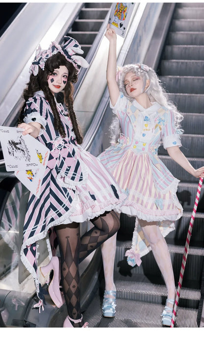 Sakurahime - Werid Theatre - Sweet Lolita Blackpink Stripe OP