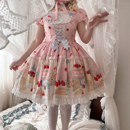 Dark Star Island - Honey Bunny Cake - Sweet Lolita JSK/OP/Strap SK/Shirt