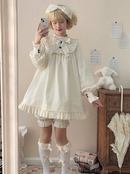 Uncle's Workshop - Lullaby - Cotton Lolita OP Dress Kawaii Lolita Bloomers