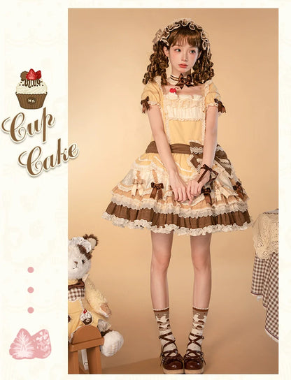 Mademoiselle Pearl - Cup Cake - Sweet Lolita OP Dress Kawaii Lolita JSK SK
