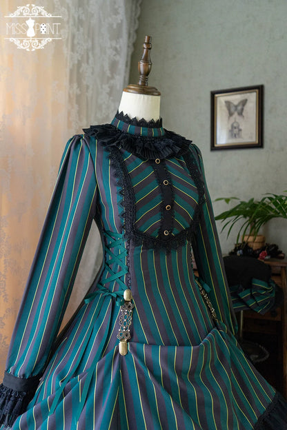 Miss Point - Perintz Manor - Gothic Lolita OP Long Sleeve Retro Lolita Dress