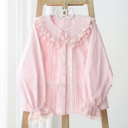 MIST - Hyde Garden - Daily Lolita Shirt Cotton Blouse Long Sleeves