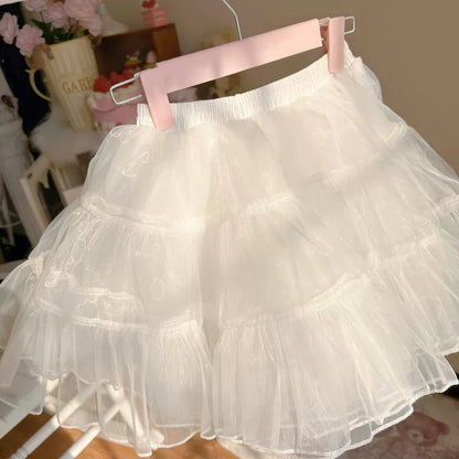 Hanguliang - Daily Lolita Petticoat 35CM White Short Soft Yarn Pannier for Summer