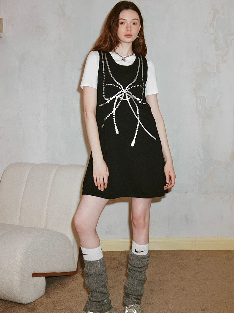 Sleeveless round neck dress【s0000007599】