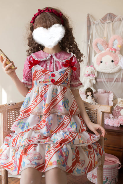 MIST - Kawaii Lolita Plaid Blouse With Cat Ear Peter Pan Collar