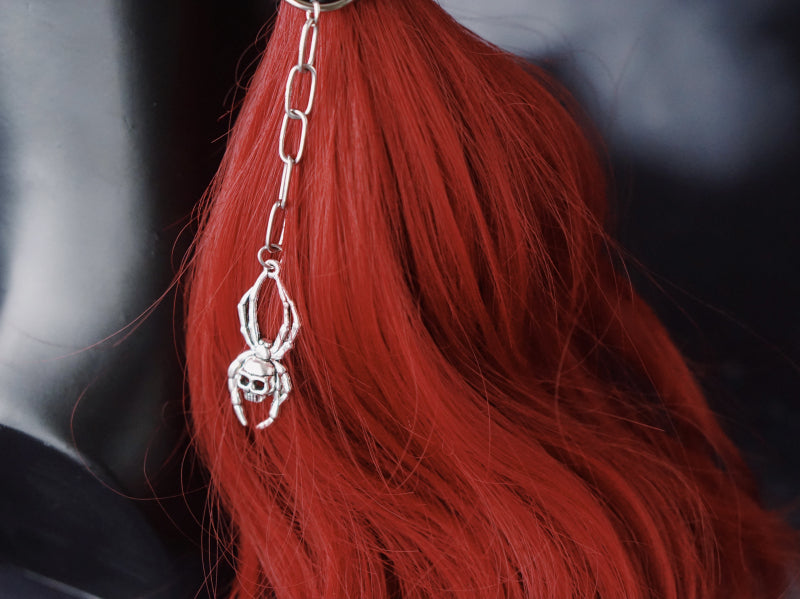 Strange Sugar - Gothic Lolita Black Hardware Skull Spider Hairband