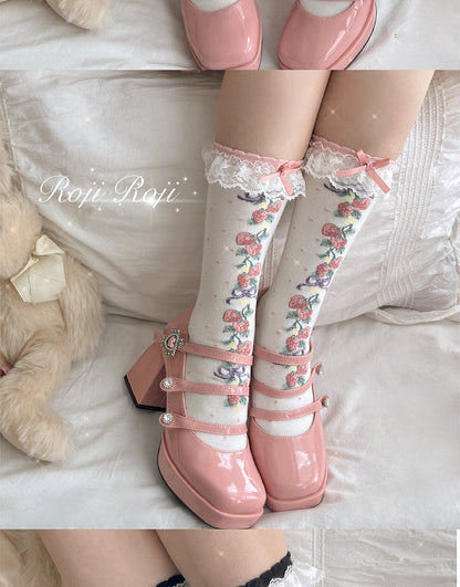 Roji Roji - Autumn Sweet Lolita Cotton Thigh-high Socks