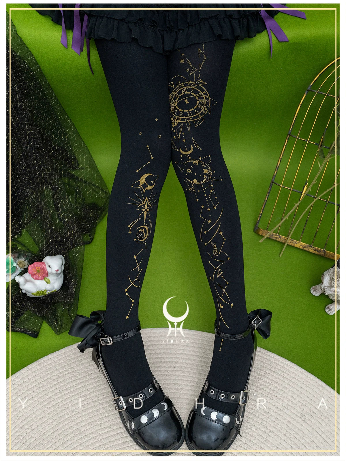 Yidhra - Gothic Lolita Pantyhose Printing Lolita Tights