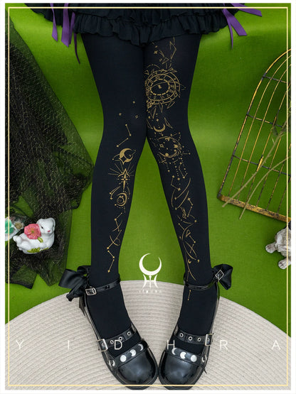Yidhra - Gothic Lolita Pantyhose Printing Lolita Tights