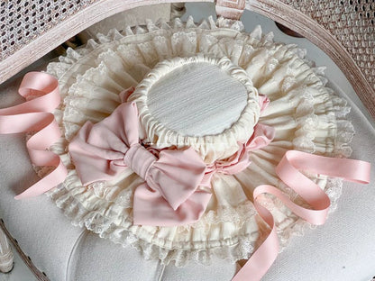 MAID - Vintage Lolita Hat Striped Lace Hat