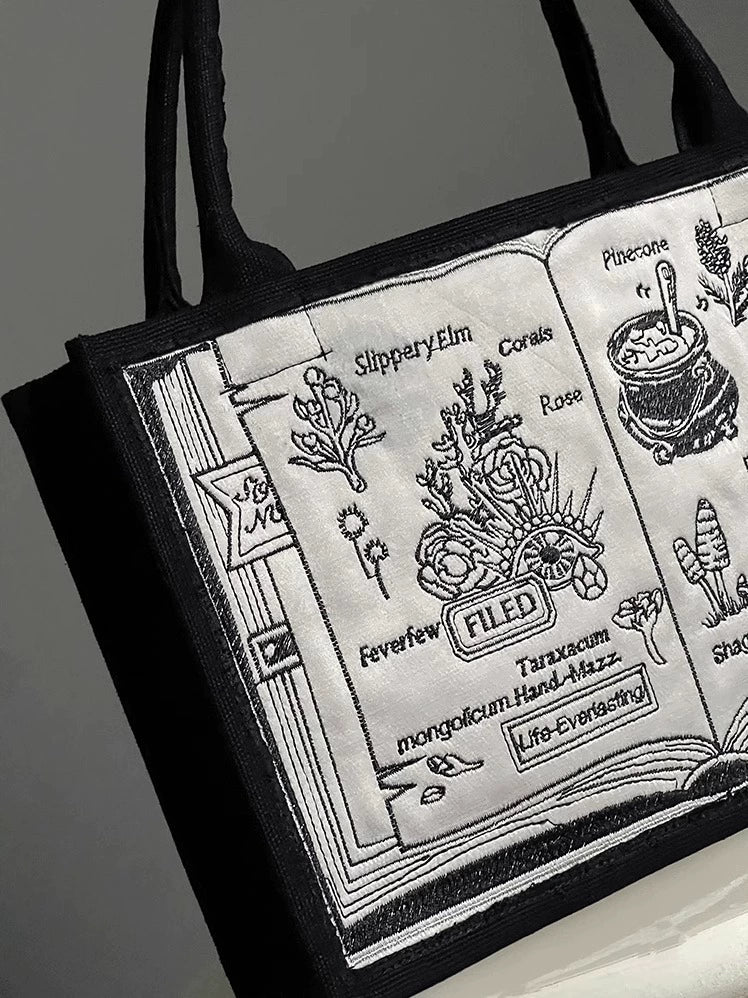 Alice Girl - Lolita Potion - Gothic Lolita Handbag Embroidered Lolita Black Bag