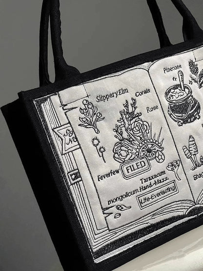 Alice Girl - Lolita Potion - Gothic Lolita Handbag Embroidered Lolita Black Bag