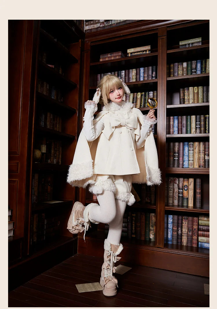 Tan Tuan - Rabbit & Bear - Winter Kawaii Lolita Cape and Shorts