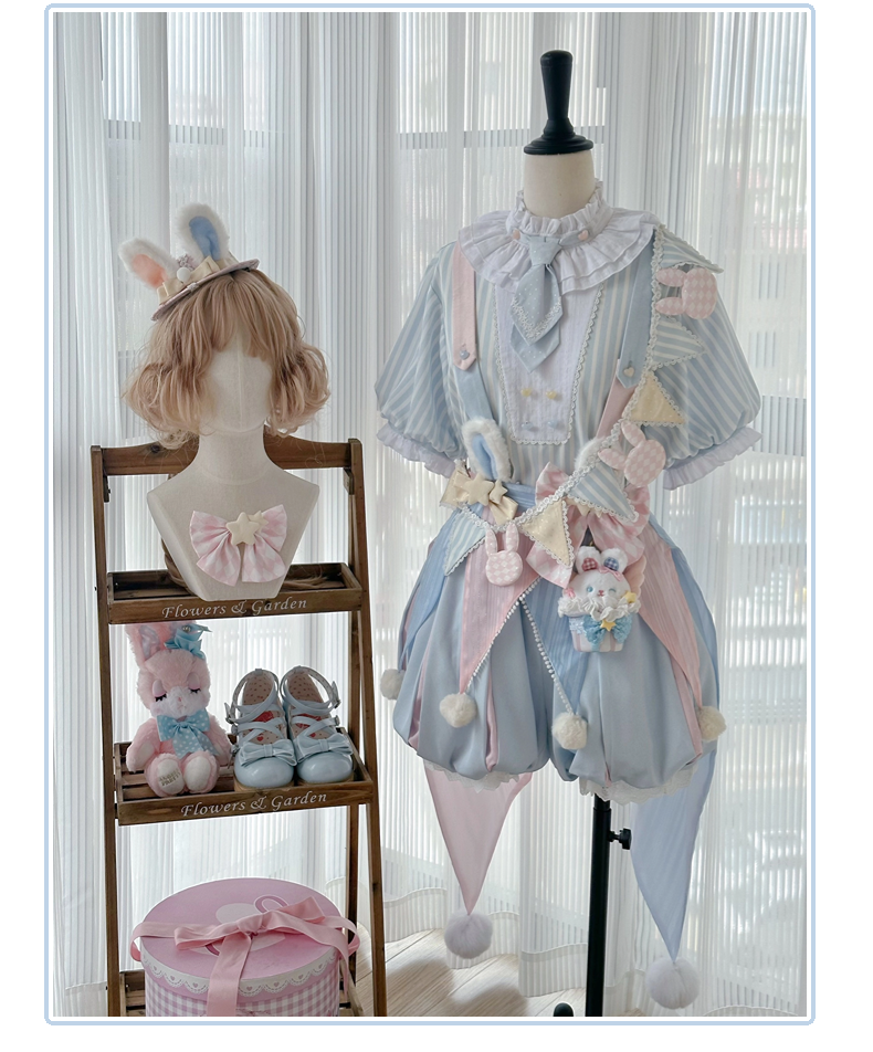 Forest Fluorescent Carps - Ouji Lolita Suit Circus Prince Shorts and OP Dress