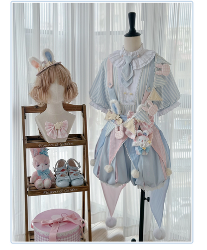 Forest Fluorescent Carps - Ouji Lolita Suit Circus Prince Shorts and OP Dress